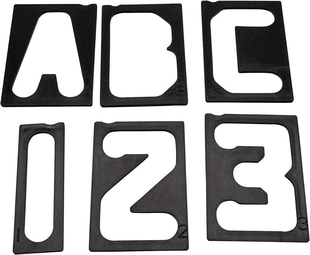 Router Template Set, Horizontal Characters, 2.5", 41 Pieces for Sign Making