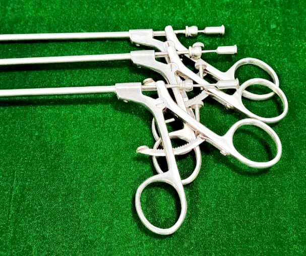 3pc Laparoscopic Cholangiogram Forceps 5mmx300mm Reusable Instruments