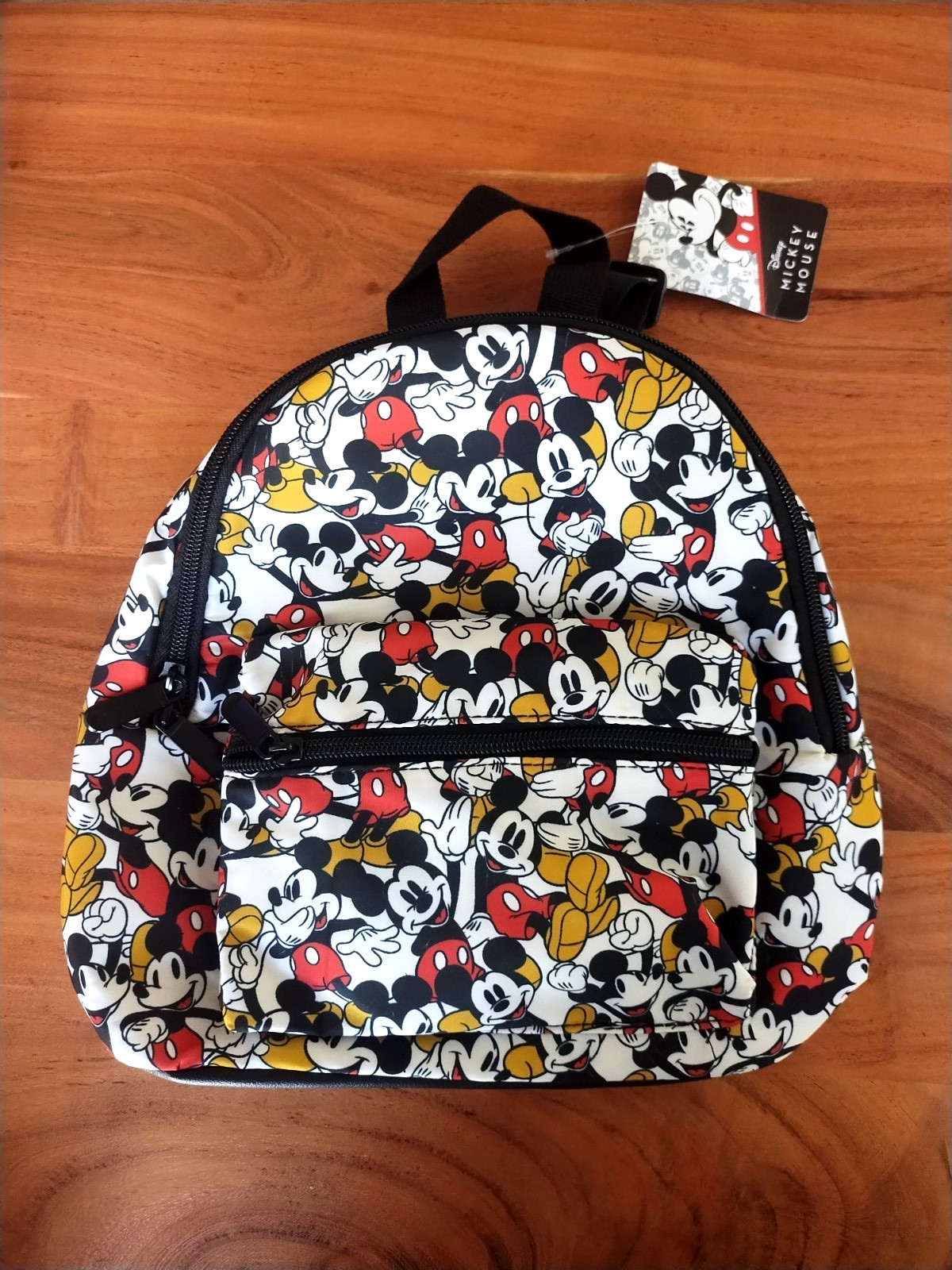 Bioworld Disney Mini Backpack All Over Multi-Color Mickey Mouse Print Nylon EUC