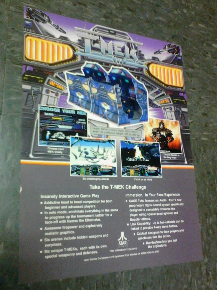 Atari T-MEK flyer- good original