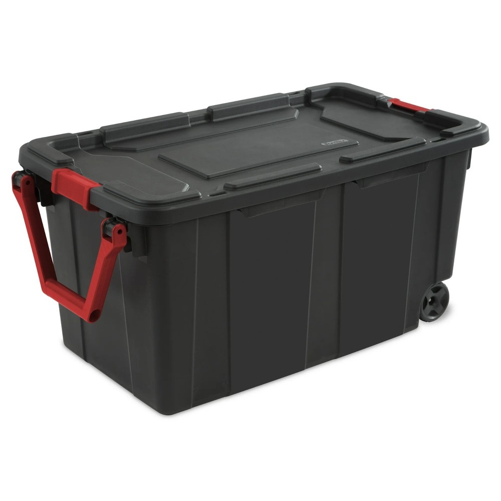 Sterilite Extra Large Storage Bin, 40 Gallon Wheeled Plastic Storage Container