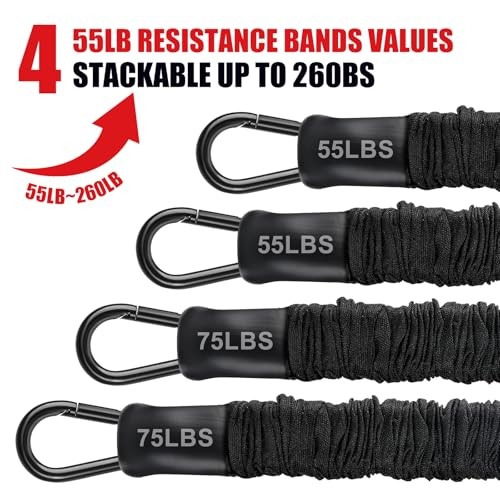 Pull Up Assistance Bands 260lbs, Heavy Pull Up Bands Resistance Bands for Black