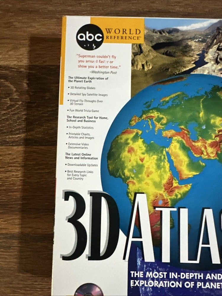 3D Atlas 98 PC Software Creative Wonders Big Box