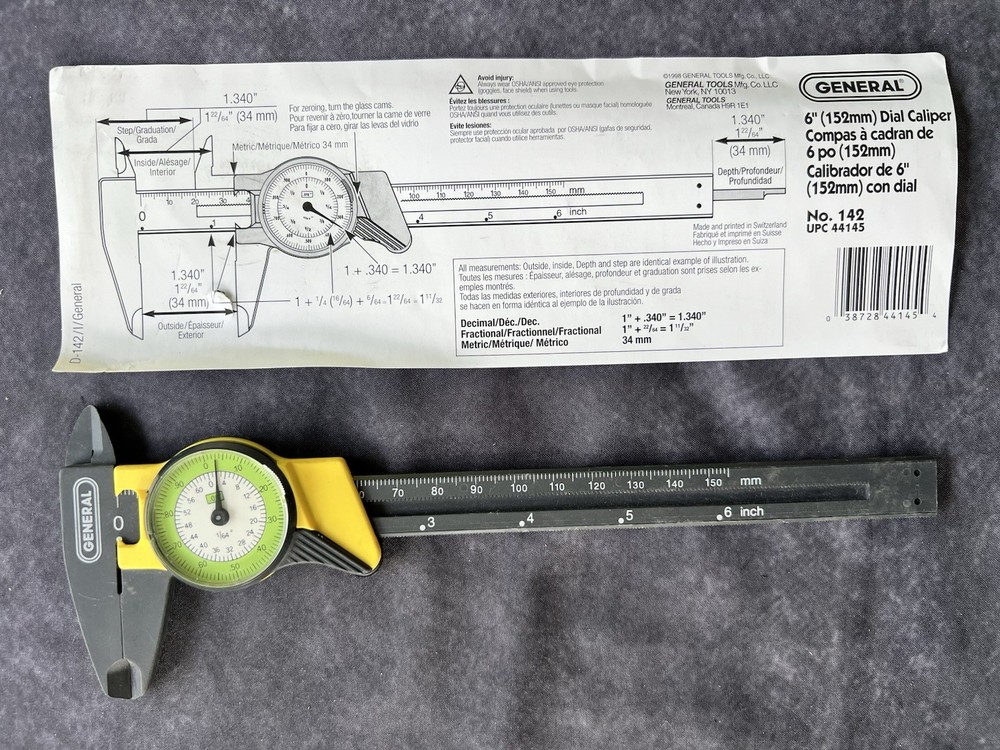 Caliper Measuring Tool 6” General Brand