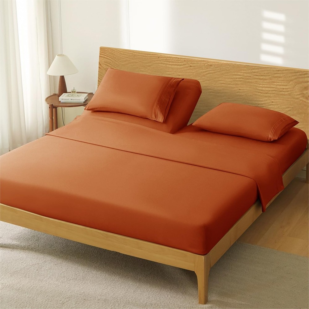 Manyshofu 4 Piece Split Head King Sheets Sets for Adjustable Bed Sheet, Flex Hea
