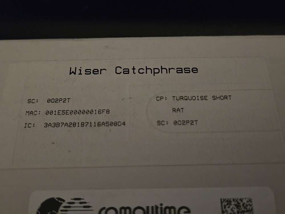 WISER CATCHPHRASE WIRELESS THERMOSTAT CTL2181