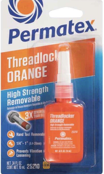 PERMATEX 25210 - High Strength Removable Orange ThreadLocker