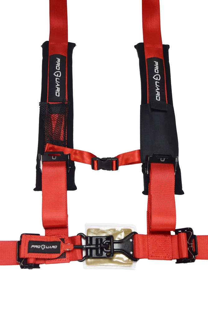 ProGuard Red 4 Point Harness 2" Straps Universal UTV Off-Road Harness 4 Pack