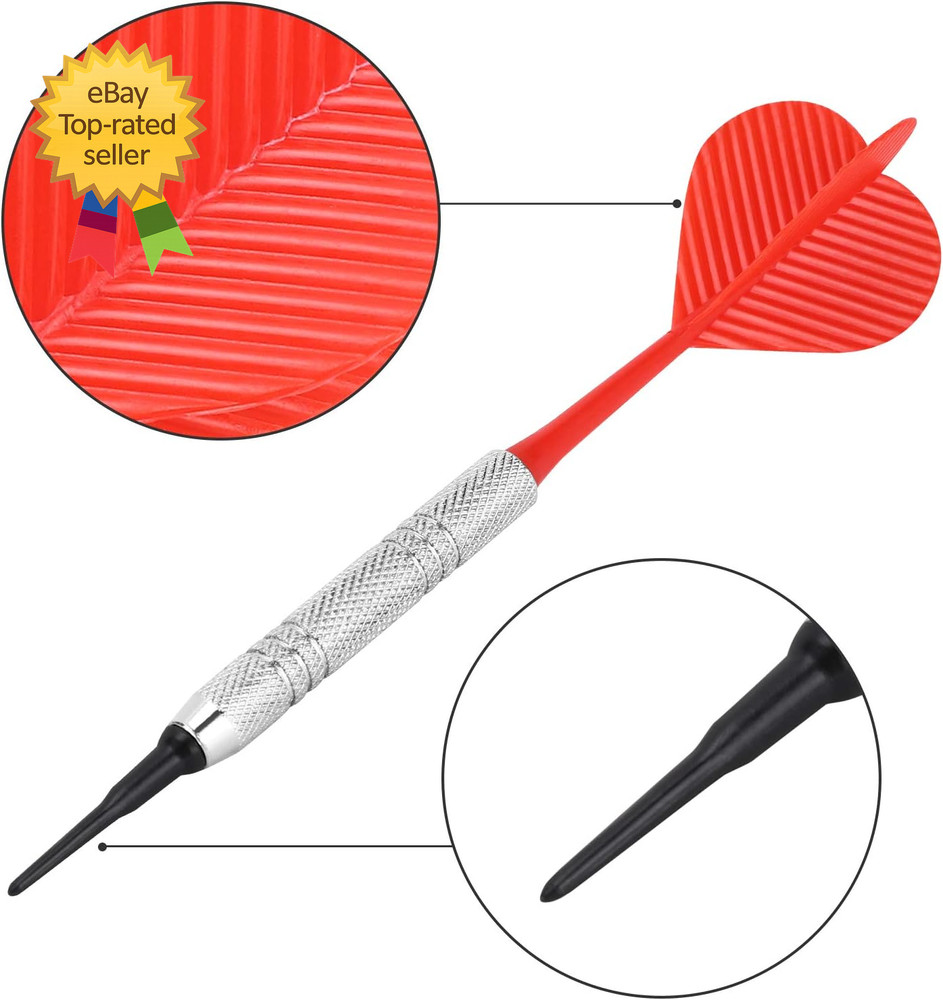 Soft Tip Darts Bar Dart Plastic Tip Darts Set Attach Extra 2BA Replacement Tips