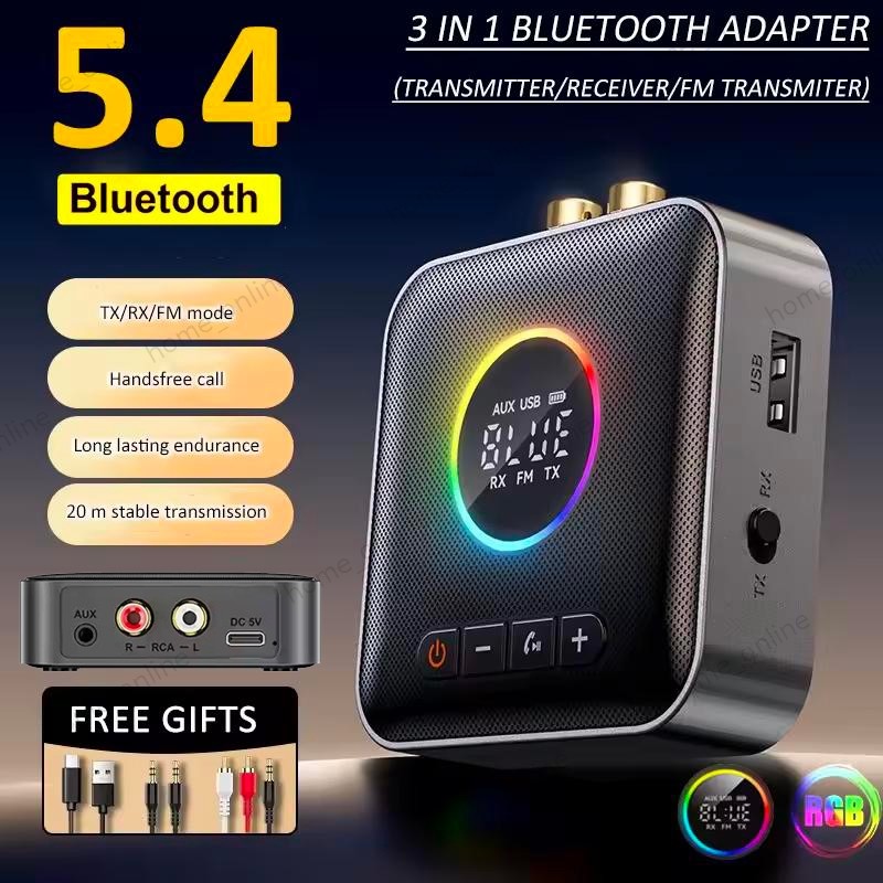 5.4 Bluetooth Transmitter Receiver 3.5mm AUX RCA TV Home Stereo Audio Adapter