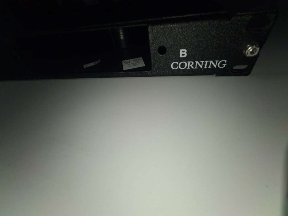Corning Fiber Panel Housing 1 Rack Unit CPP-01U - Excellent Condition
