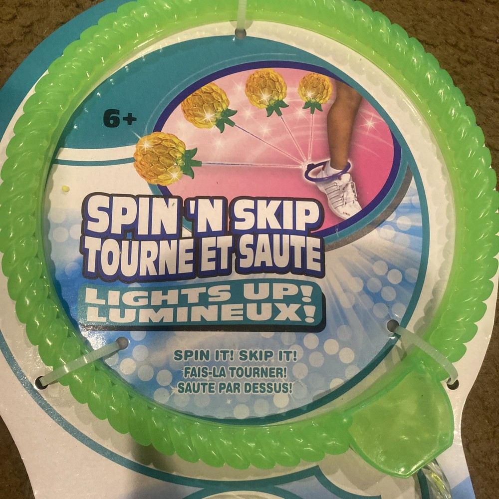 Spin 'N Skip, Pineapple Edition, HTF NOS, Spin It! Skip It! Jaru, Lights Up