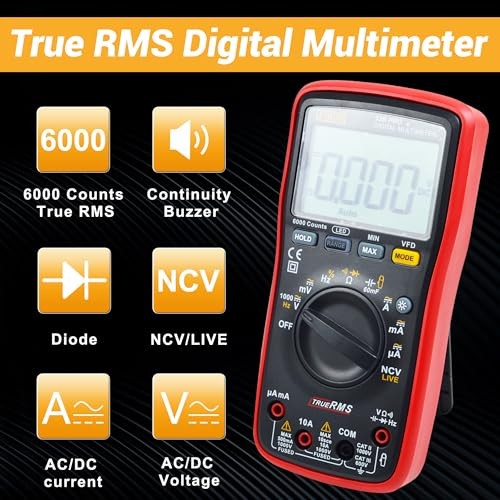 True RMS Digital Multimeter,for Electrical Applications, Measures 15B PRO