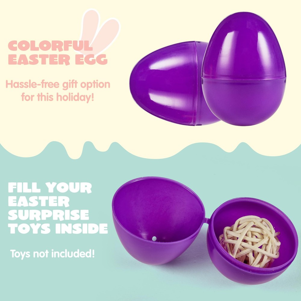 JOYIN 200 PCS 2.3" Easter Eggs, Empty Plastic Eggs 200Pack, Multicolor