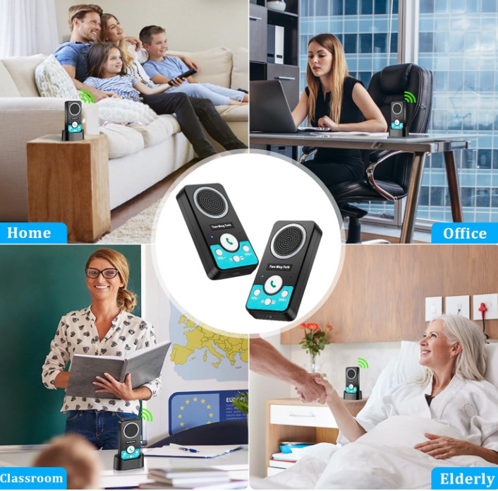 Intercoms Wireless for Home, 2 Way Audio Hands-Free Long Range Wireless Intercom