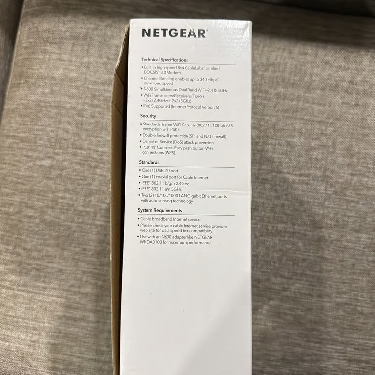 Netgear C3700 WiFi Cable Modem Router