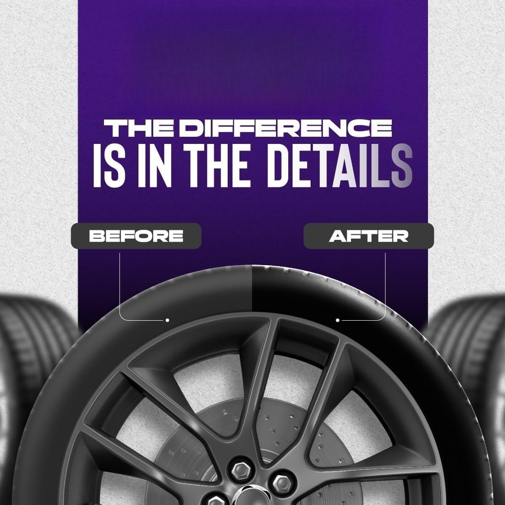 Tire Shine Spray—Long-Lasting Gloss, Water-Resistant, Easy Application