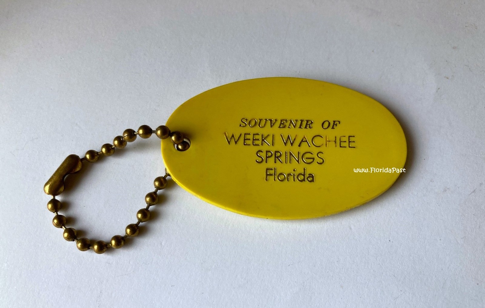 1950s 1960s Sea Baby Encased Seahorse Weeki Wachee Springs Florida Key Fob Chain