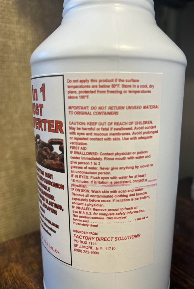 2 in 1 RUST CONVERTER QUART SIZE BOTTLE