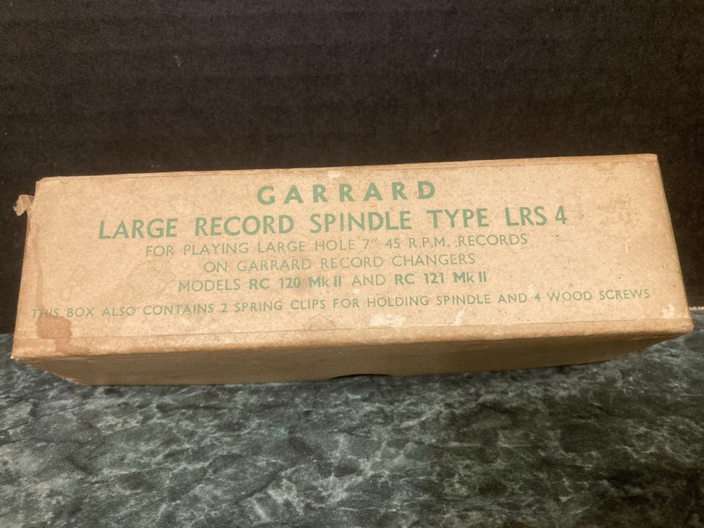 Garrard Large Record Spindle Type LRS 4 W/Box