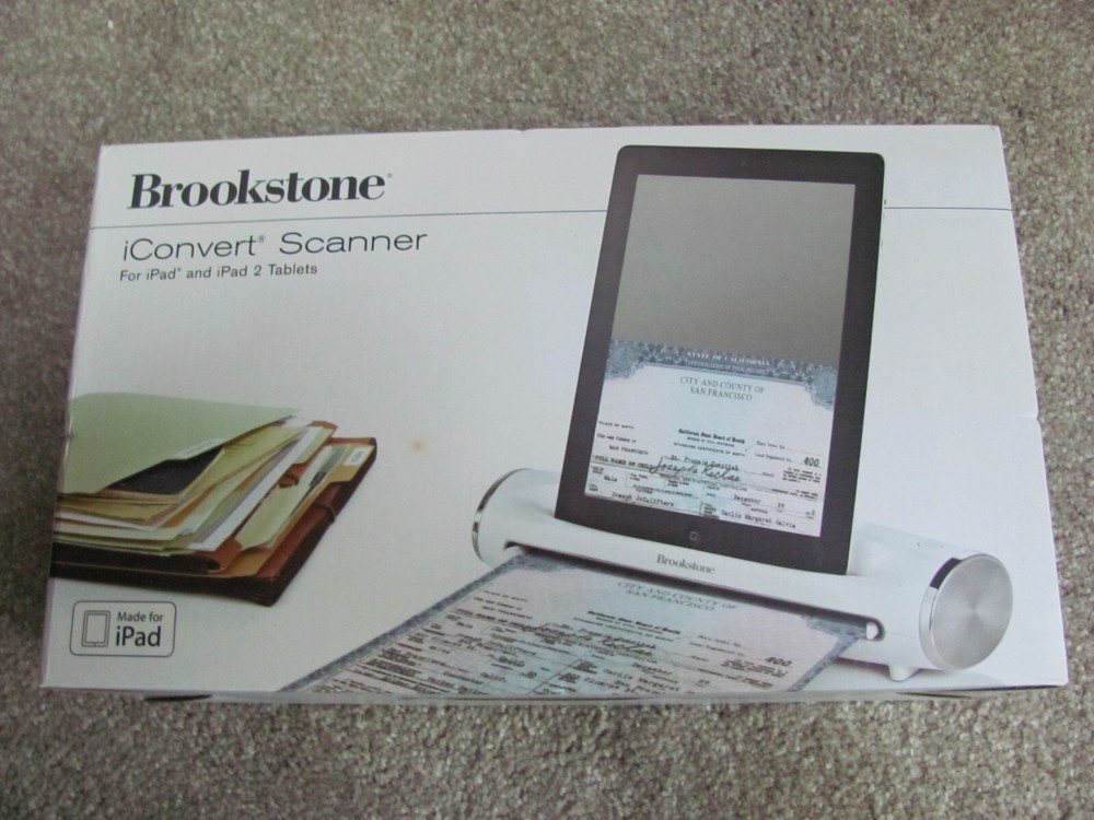 Brookstone iConvert Scanner for iPad, iPad 2 and iPad (3rd generation) Tablets