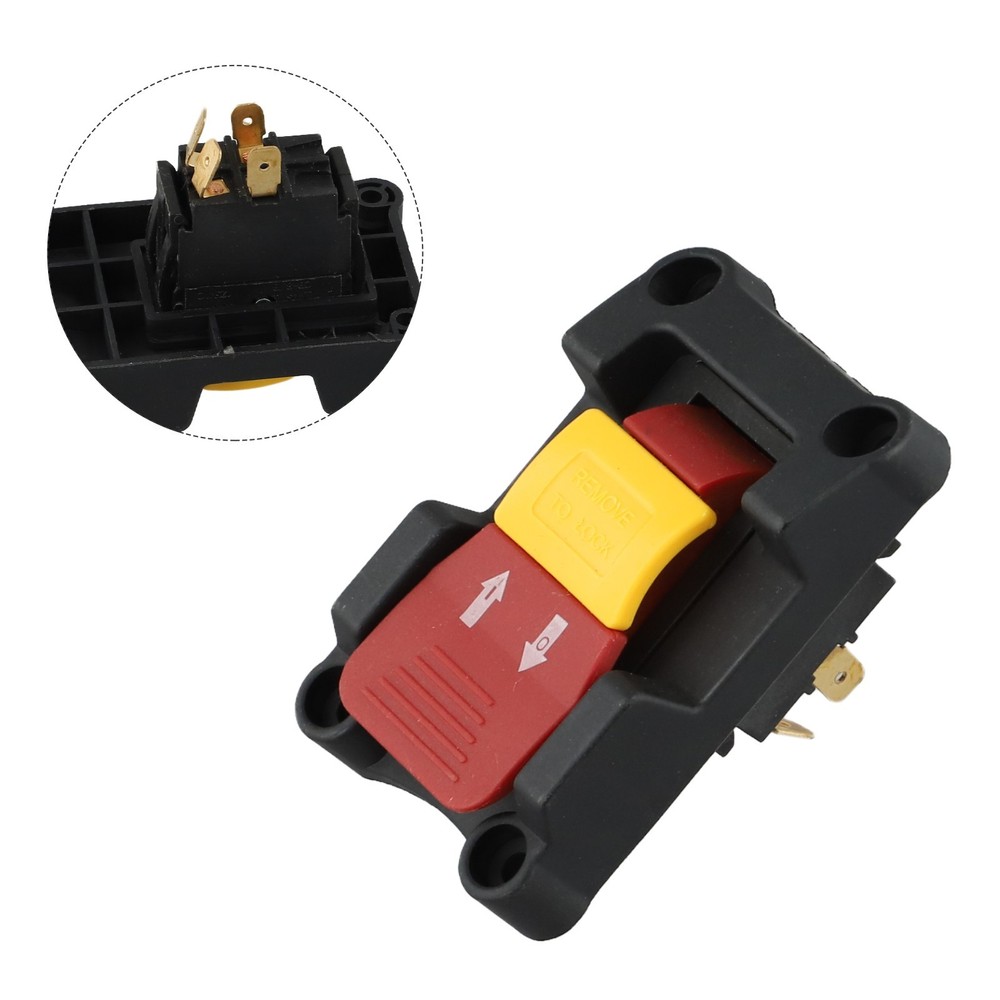 Easily Identifiable Locking Key Switch Rated at 20A for Electric Tools