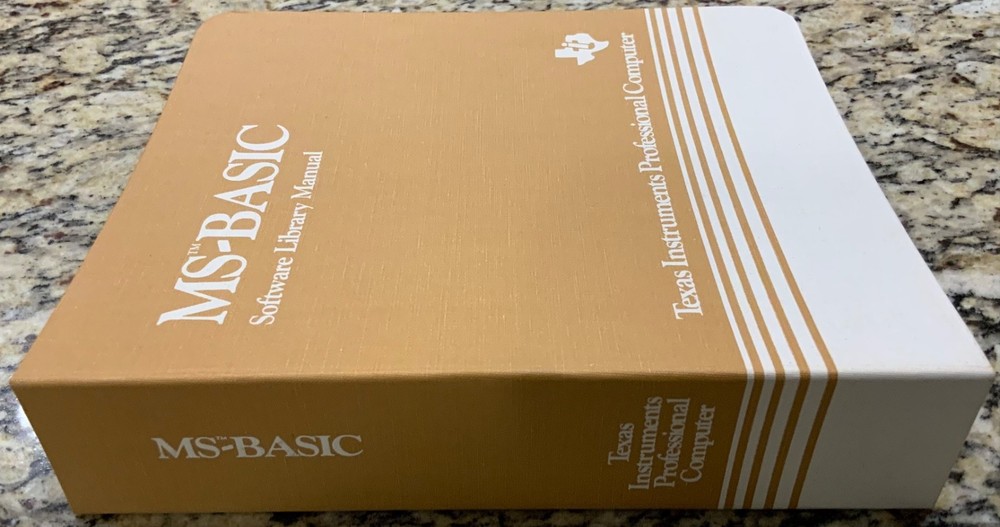 1982 Texas Instruments Professional Computer Guide MS-Basic No Discs Incomplete