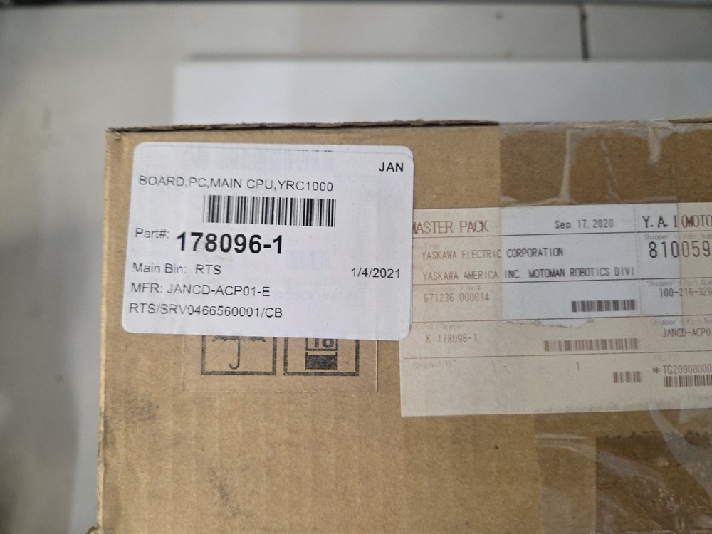 Motoman, JANCD-ACP01-E, 178096-1, YRC1000 Main CPU Board Processor Controller