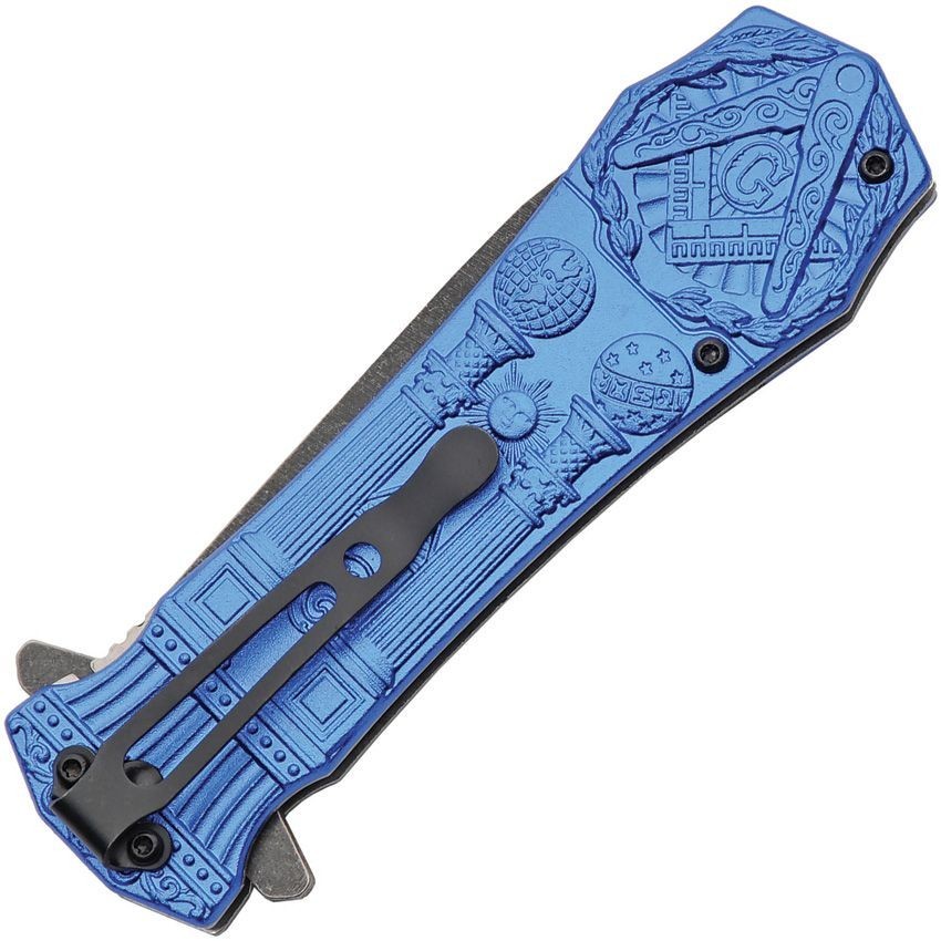Classic Mason Pocket Knife Masonic Secrets Linerlock