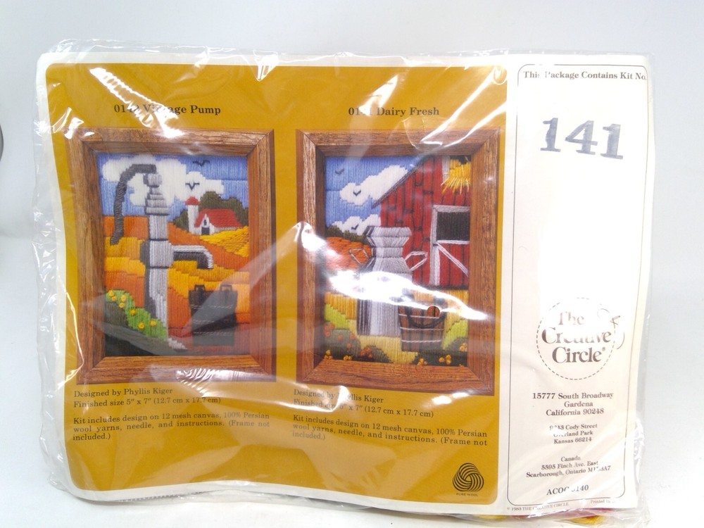 1983 The Creative Circle Dairy Fresh Needle Point Kit 0141