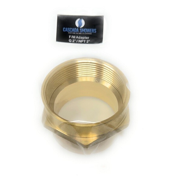 G Thread (Metric BSPP) Female to NPT Male Adapter - Lead-Free (2" x 2")