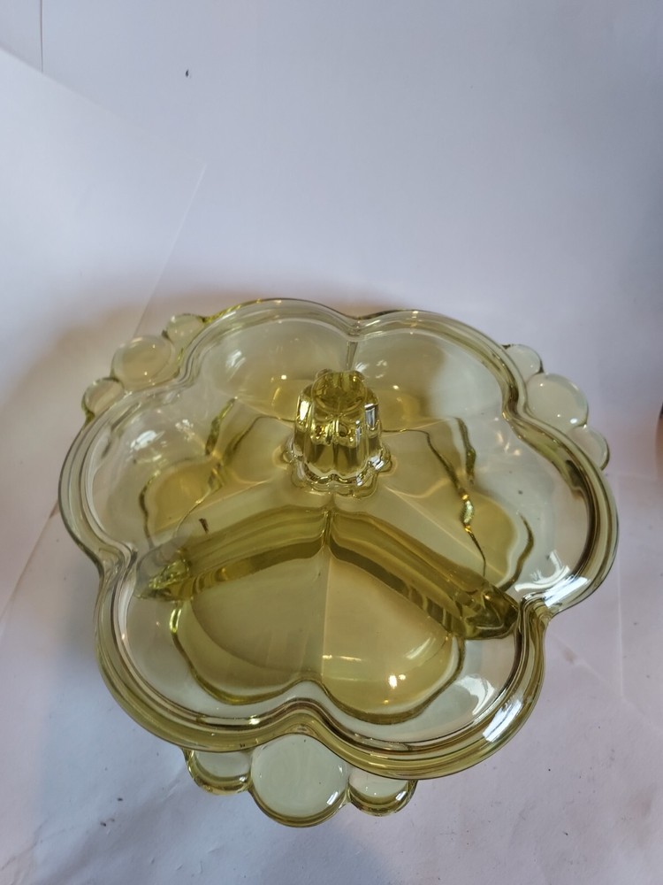 Duncan Miller MCM Green Lidded 3 section Dish