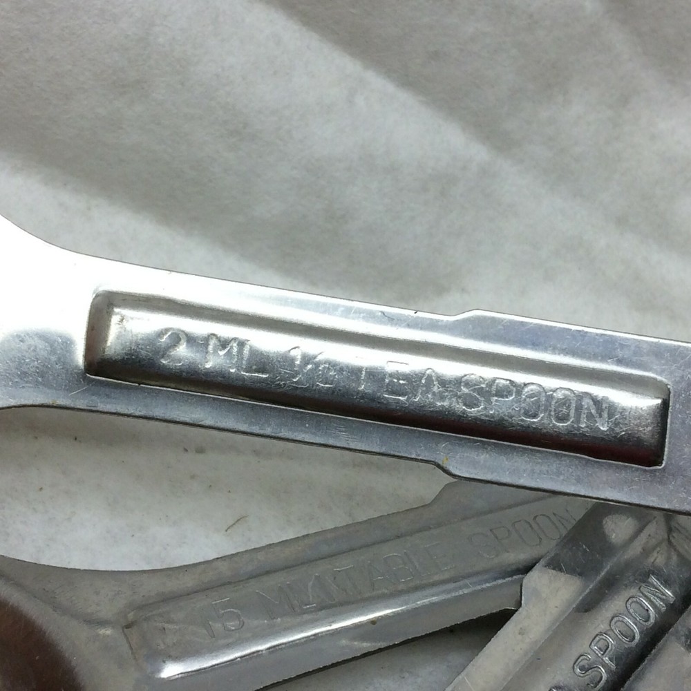 Measuring Spoons Tablespoon, Teaspoon, 1/2 Teaspoon, !/4 Teaspoon