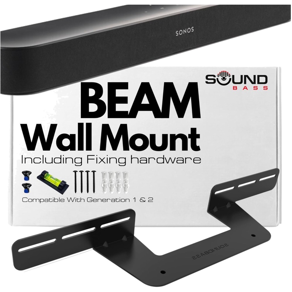 Wall Mount for Sonos Beam Soundbar - Quick Installation & Cable Access