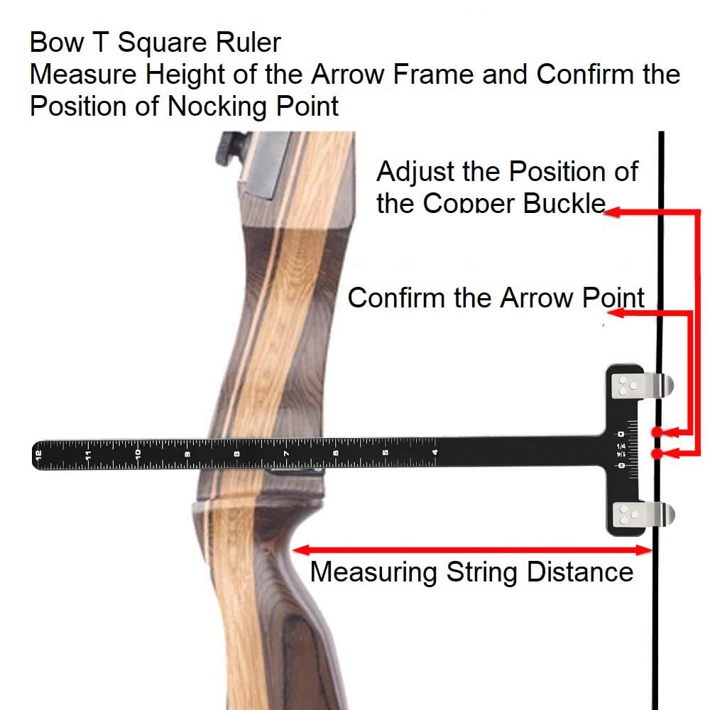 Archery Bow String Nocking Point Set With T Square Pliers For Recurve Compound