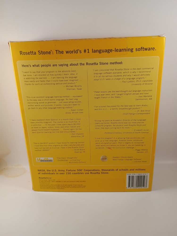 Rosetta Stone Spanish Level 1 2 &3 Version 4 CDs for PC and Mac with headset