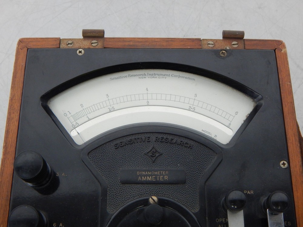 SENSITIVE RESEARCH INSTRUMENT P-7178 MODEL D DYNAMOMETER AMMETER M1274