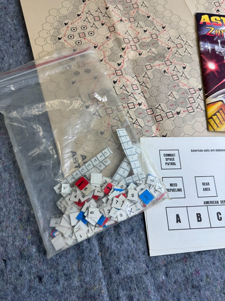 Asteroid Zero-Four 1979 Task Force Games #2 Turn Based (Pieces are Punched)