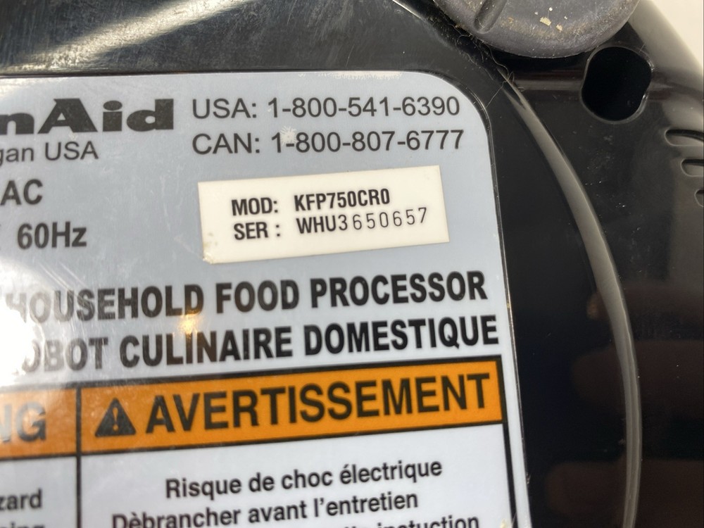 KitchenAid Food Processor 12 Cup KFP750CRO Chrome Replacement *Motor Base Only