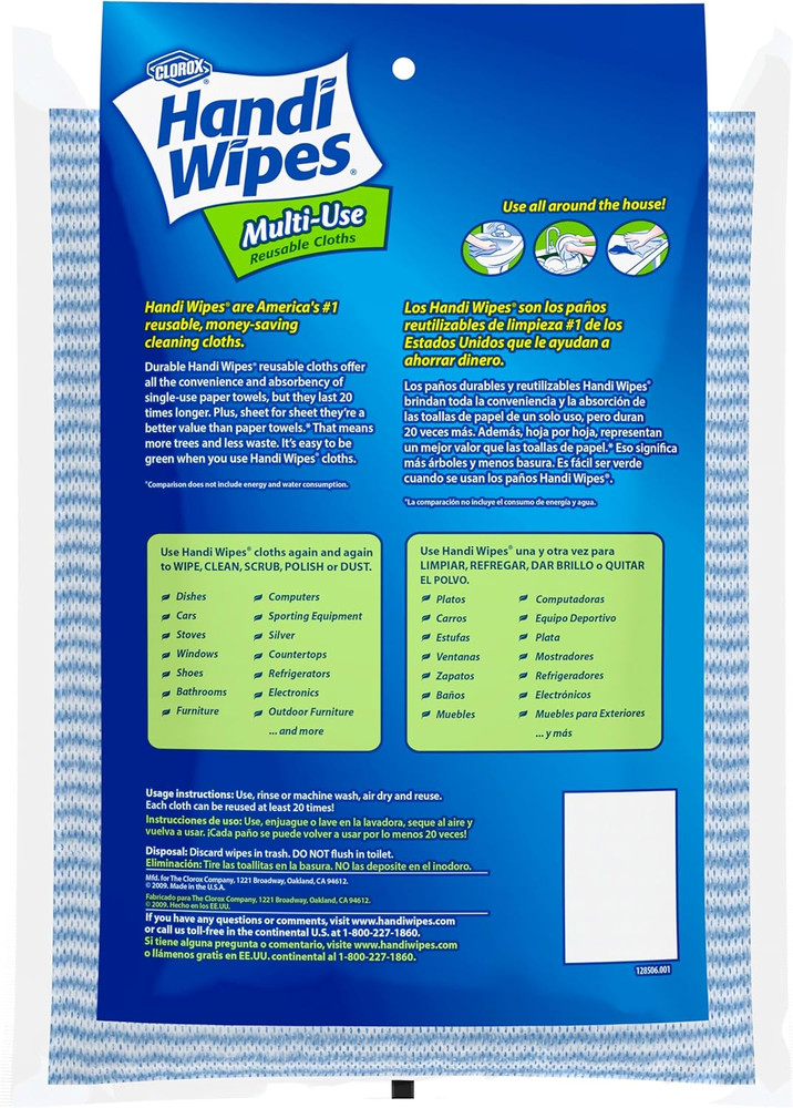 Clorox Handi Wipes Multi-Use Reusable Cloths 6 Count