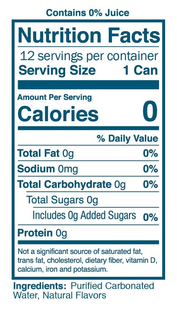 Waterloo Sparkling Water, Orange Vanilla Naturally Flavored, 12 Fl Oz (Pack of