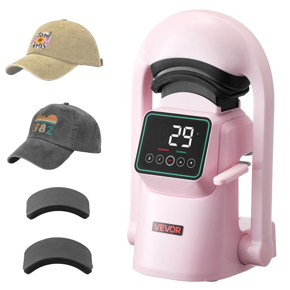 VEVOR Auto Hat Heat Press Machine with 2pcs Interchangeable Platens Touchscreen