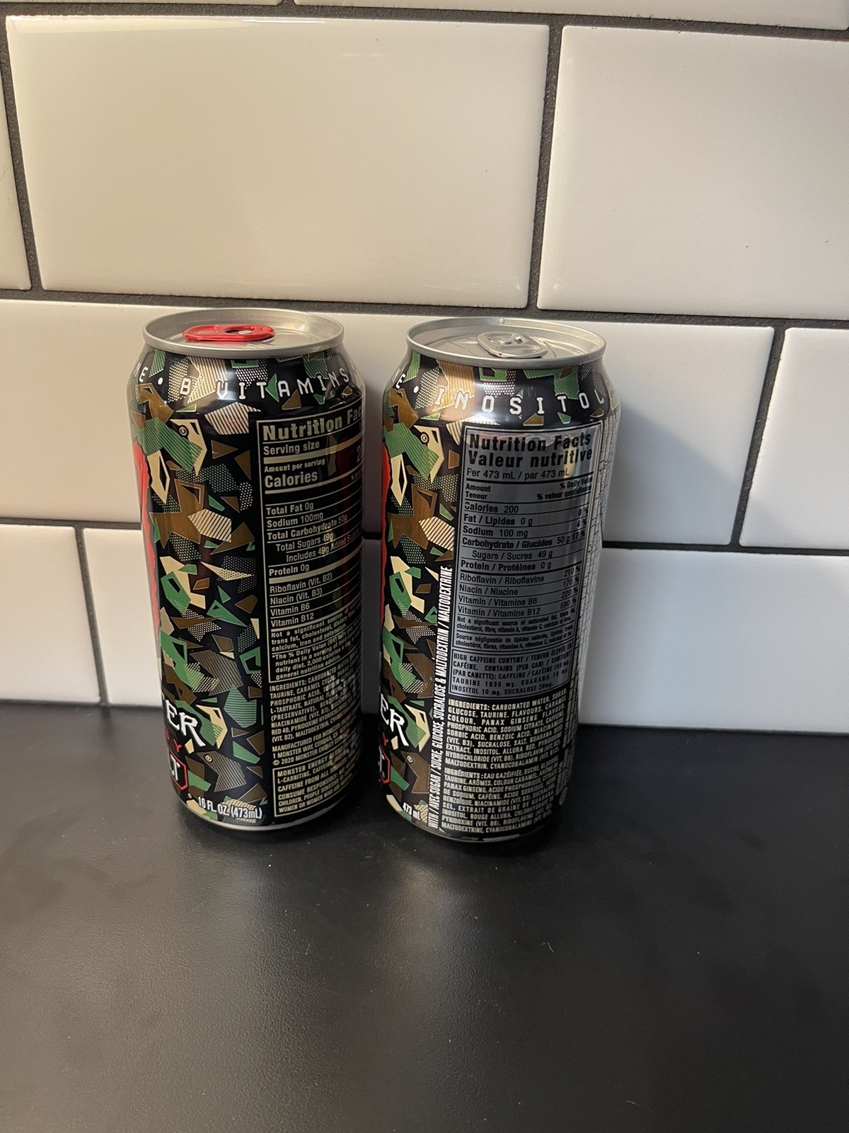 Two Monster Energy Assault Full 16oz Cans From USA 🇺🇸 And Canada 🇨🇦