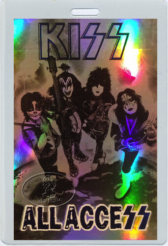 KISS 2001-02 TOUR LAMINATED BACKSTAGE PASS Foil printed