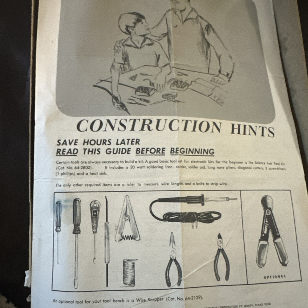 Science Fair Lie Detector Kit 1970 Untested See How To Pamplet Original Box