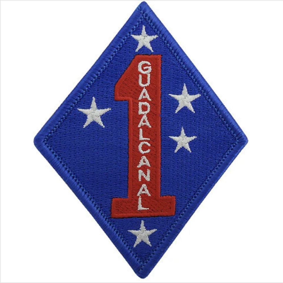 GENUINE U.S. MARINE CORPS SHOULDER PATCH: FIRST DIVISION - COLOR
