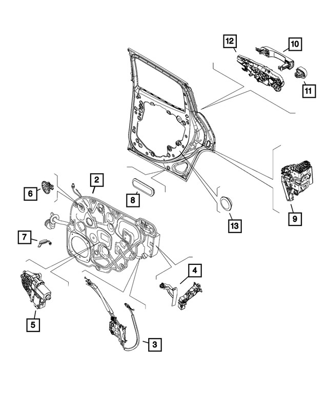 Genuine Mopar Exterior Door Handle 6RF68U00AA