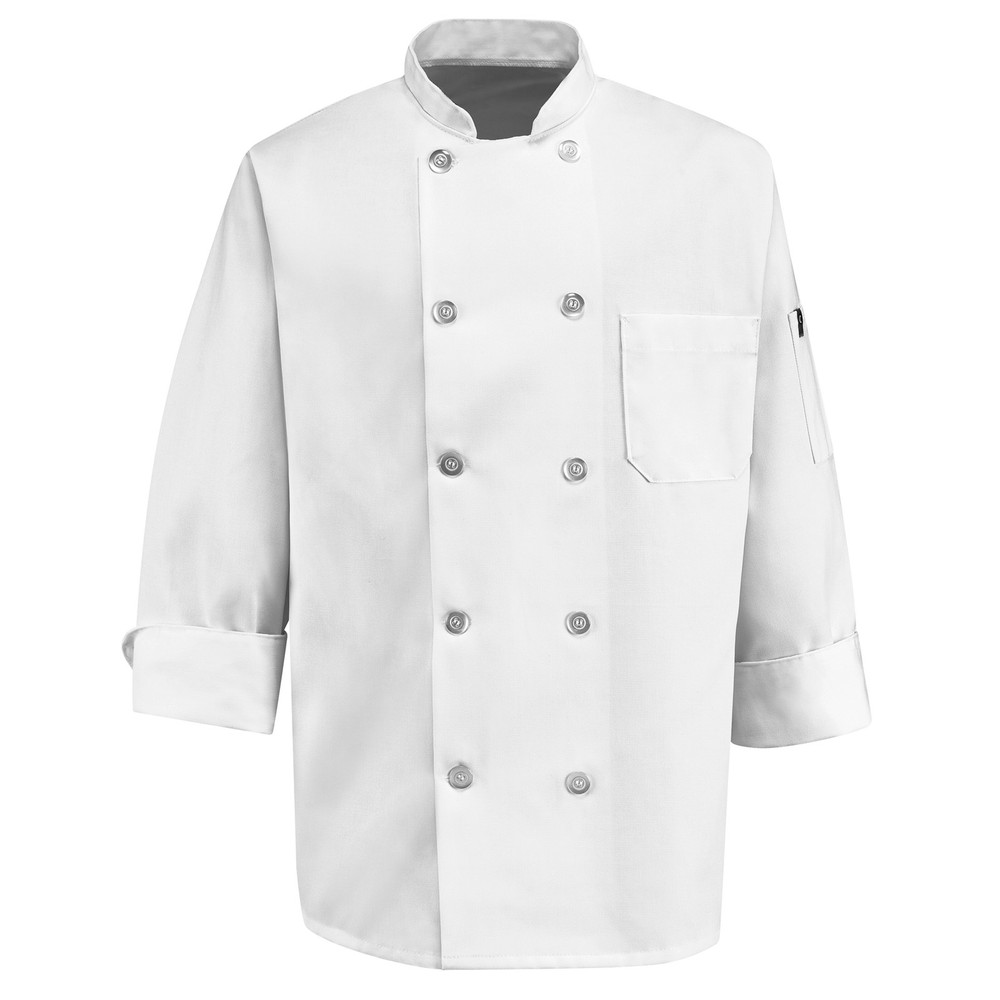Red Kap Ten Pearl Button Chef Coat