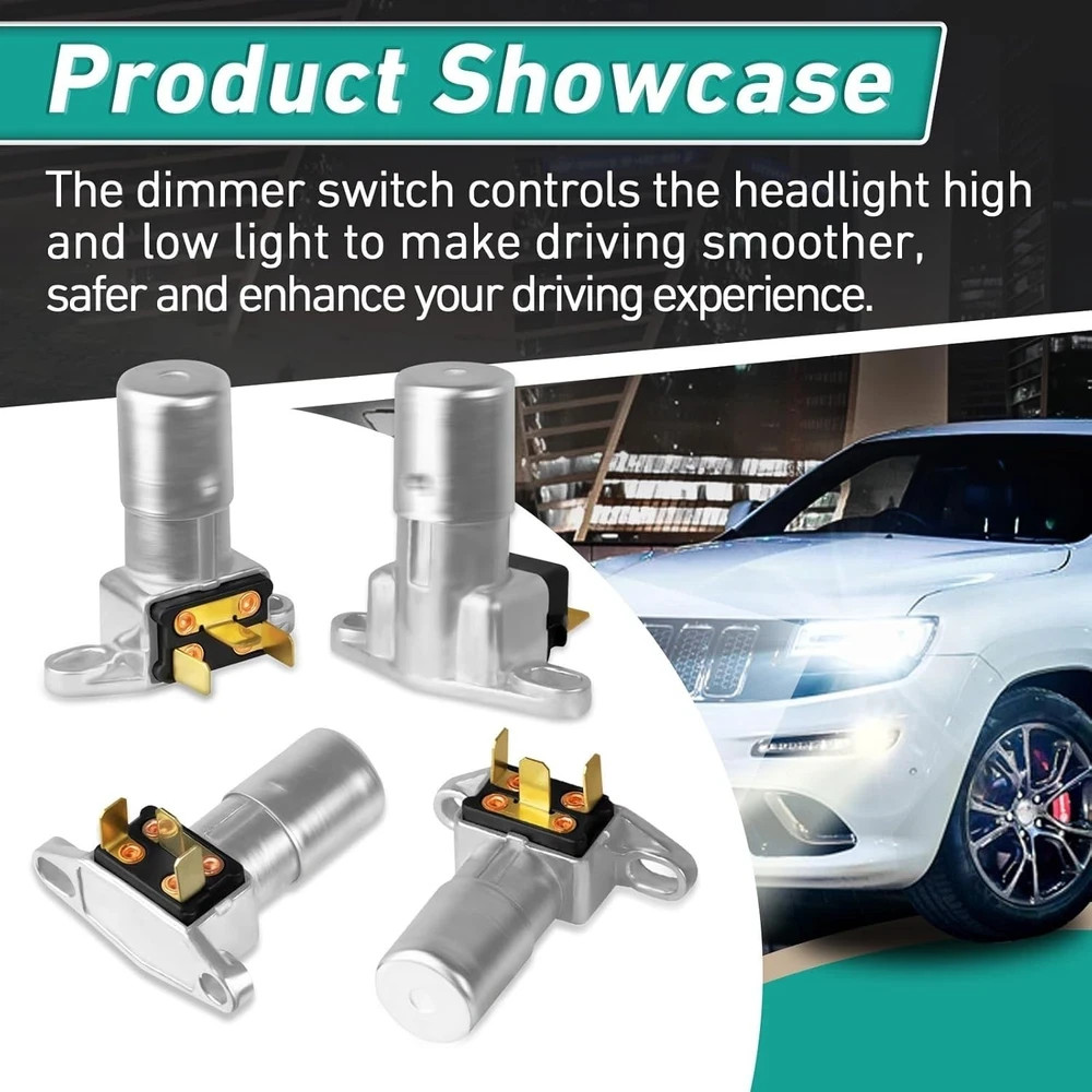2Pcs Headlight Dimmer Switch - Floor Mounted Dimmer Switch with 3 Terminal R