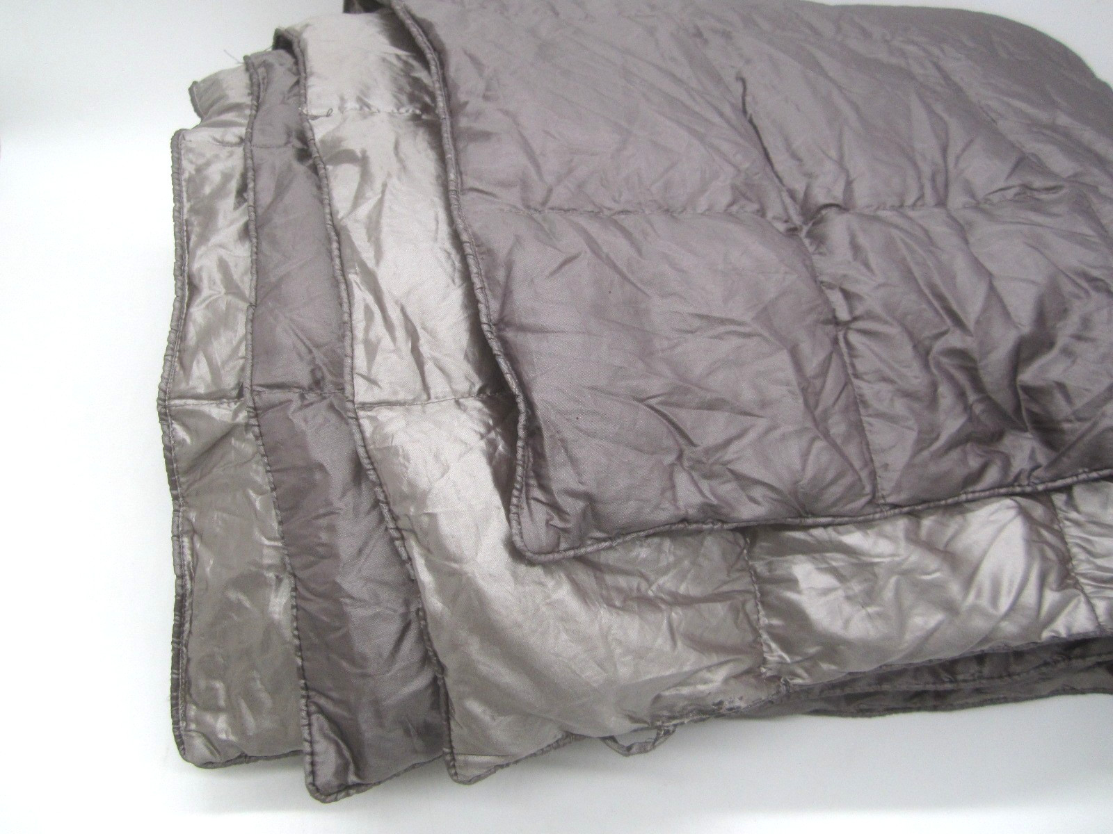 Blue Ridge Home Fashions Down Throw Camping Blanket Packable Lightweight Gray